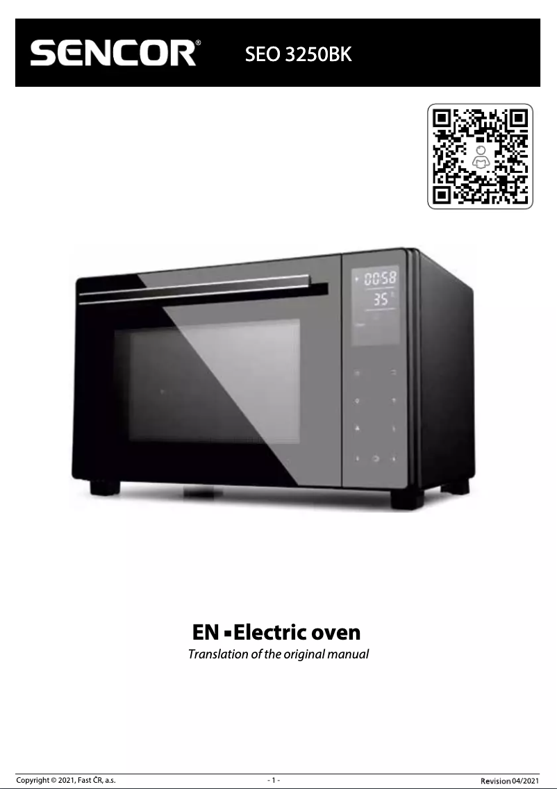 Page n°1 - Manuel utilisateur Sencor SEO 3250BK