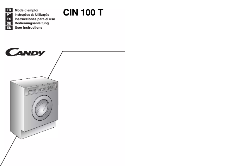 Page n°1 - Manuel utilisateur Candy LB CIN 100 T