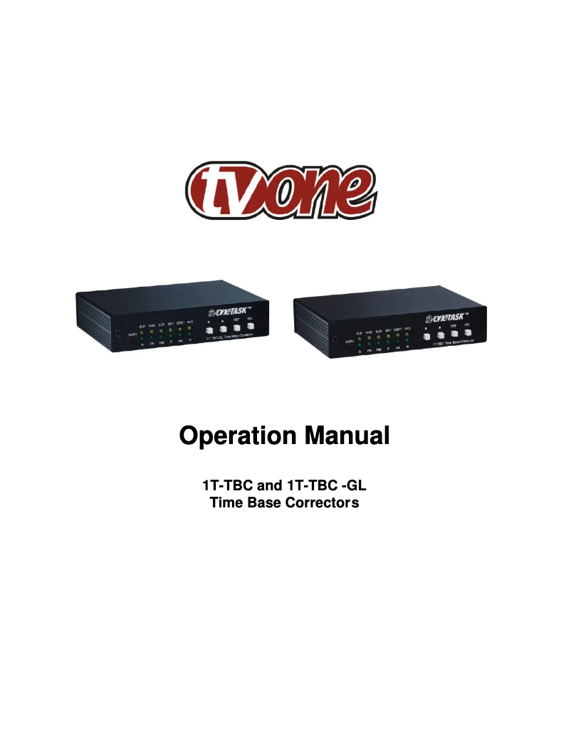 Image de la première page du manuel de l'appareil 1T-TBC