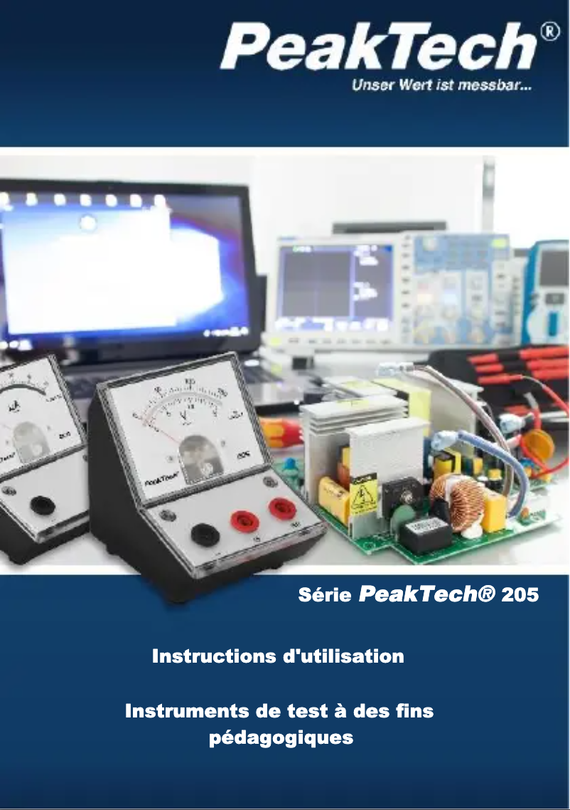 Page n°1 - Manuel utilisateur PeakTech 205-09