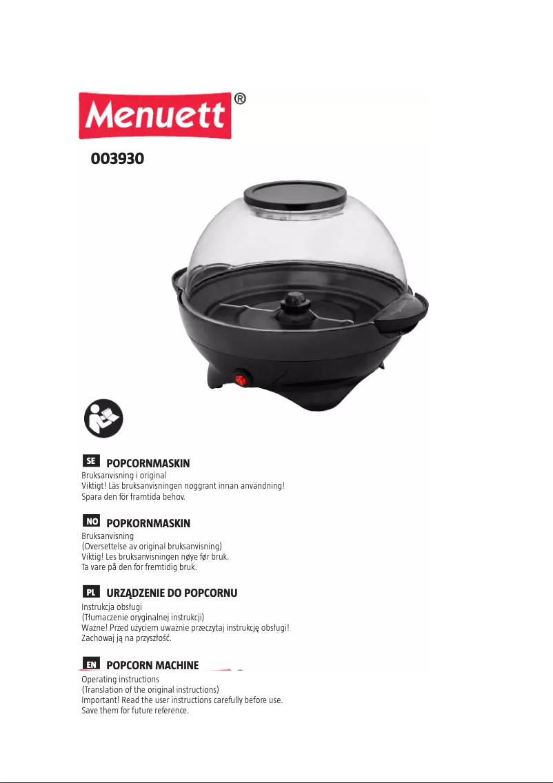 Image de la première page du manuel de l'appareil 003930