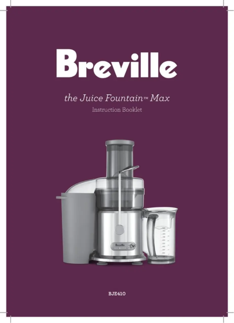 Page 1 de la notice Manuel utilisateur Breville Juice Fountain Max BJE410