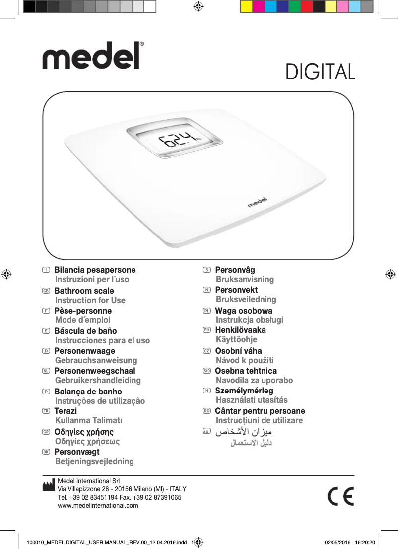 Page 1 of the manual User Manual Medel Digital