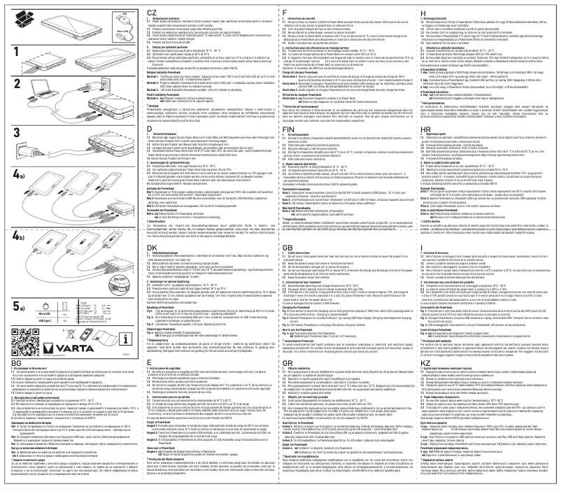 Page 1 de la notice Manuel utilisateur Varta Power Bank Energy 5000 57975