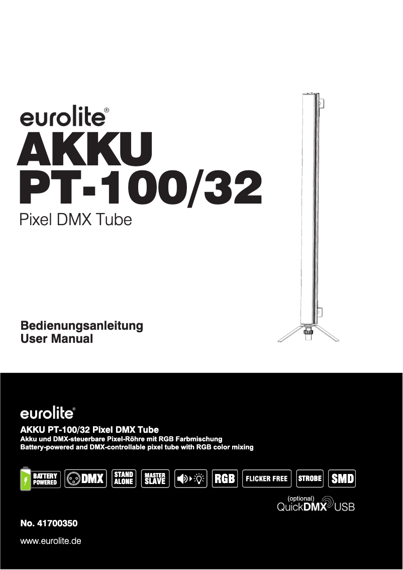 Page n°1 - Manuel utilisateur Eurolite LED PT-100/32
