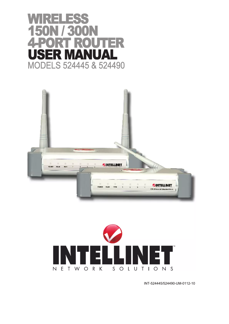 Page n°1 - Manuel utilisateur Intellinet Wireless 300N