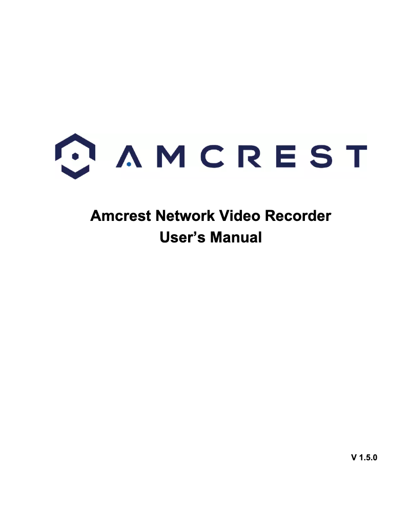Page 1 de la notice Manuel utilisateur Amcrest NV1104E