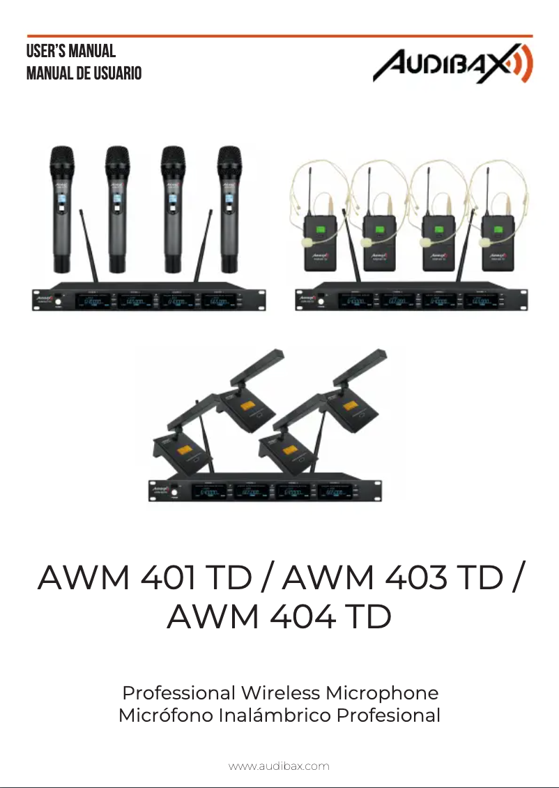 Page n°1 - Manuel utilisateur Audibax AWM 404 TD