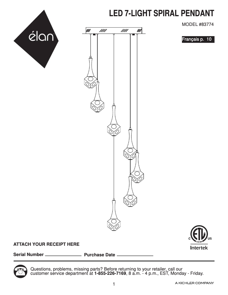 Page 1 de la notice Manuel utilisateur Elan Rockne 83774