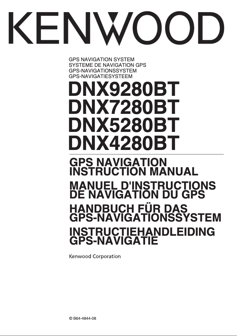Image de la première page du manuel de l'appareil DNX5280BT
