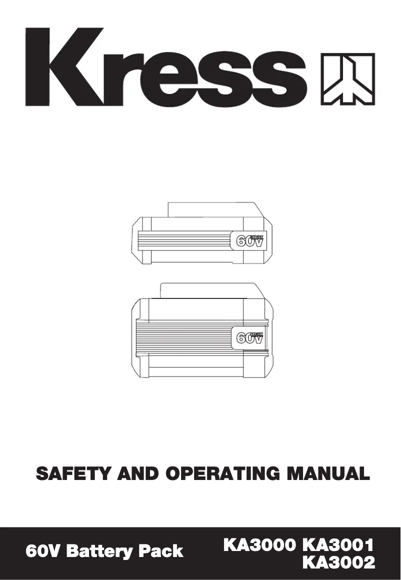 Page 1 de la notice Manuel utilisateur Kress KA3001