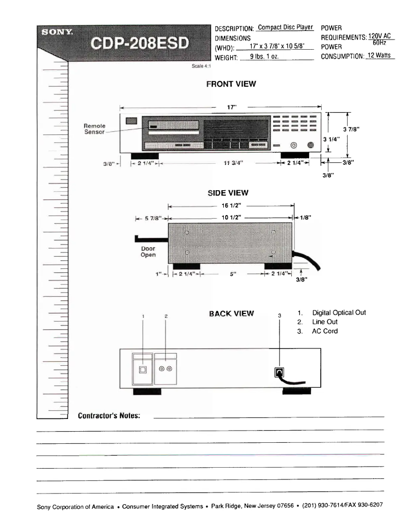 Page 1 de la notice Guide d'installation Sony CDP-208ESD