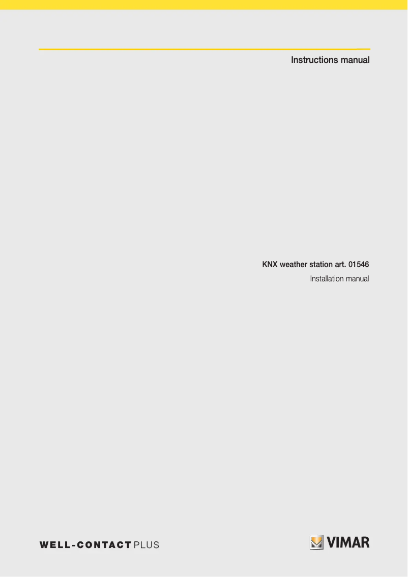 Page n°1 - Manuel utilisateur Vimar 01546