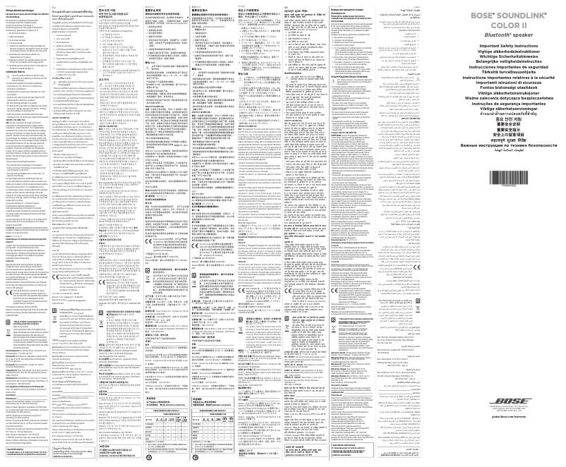 Image de la première page du manuel de l'appareil SoundLink Color II