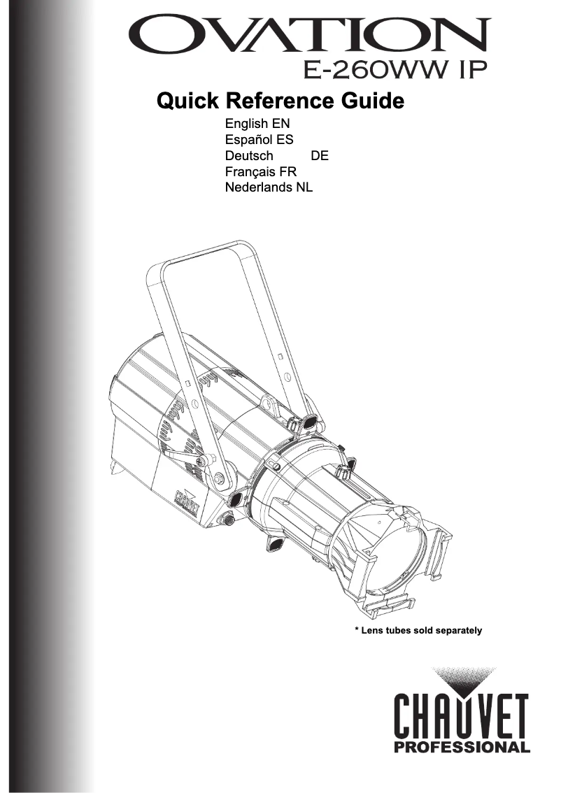 Image de la première page du manuel de l'appareil Ovation E-260WW IP