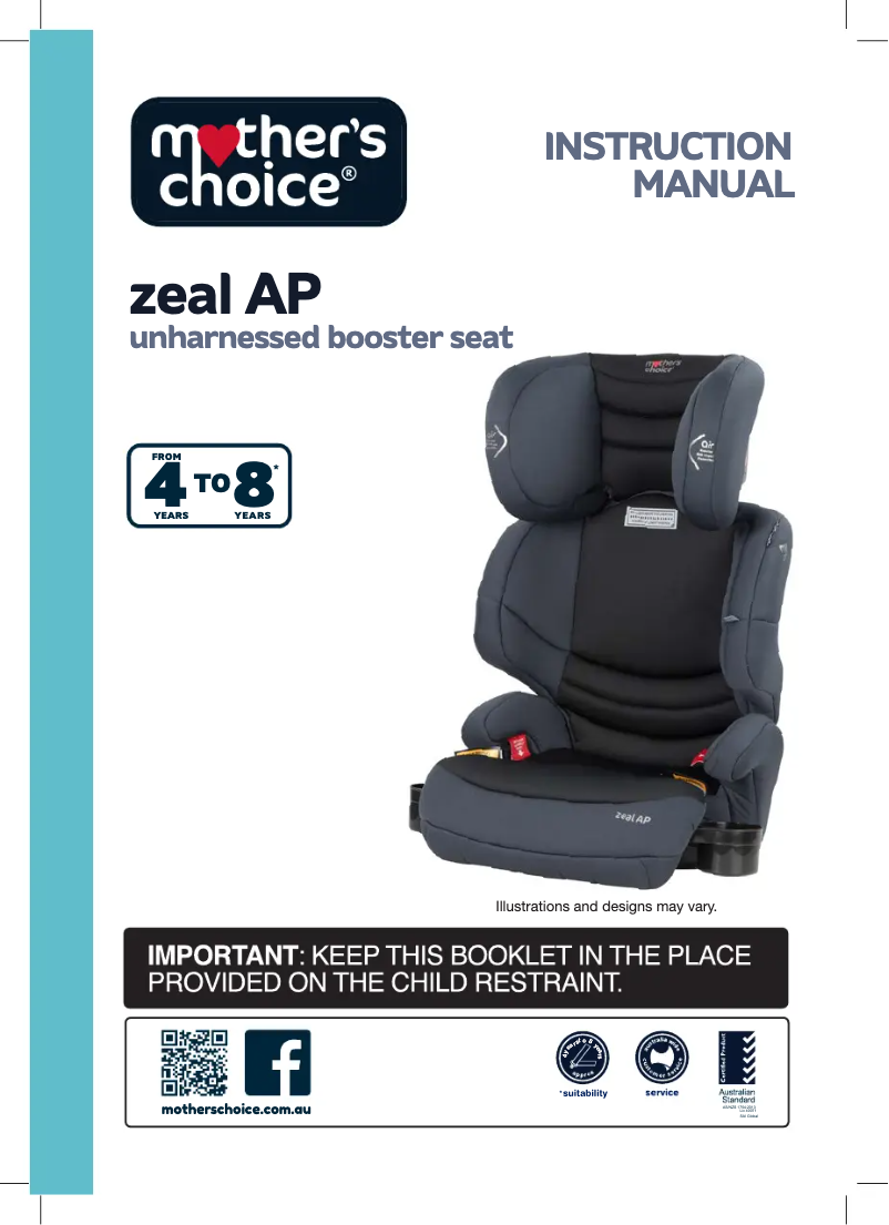 Page 1 de la notice Manuel utilisateur Mother's Choice Zeal AP