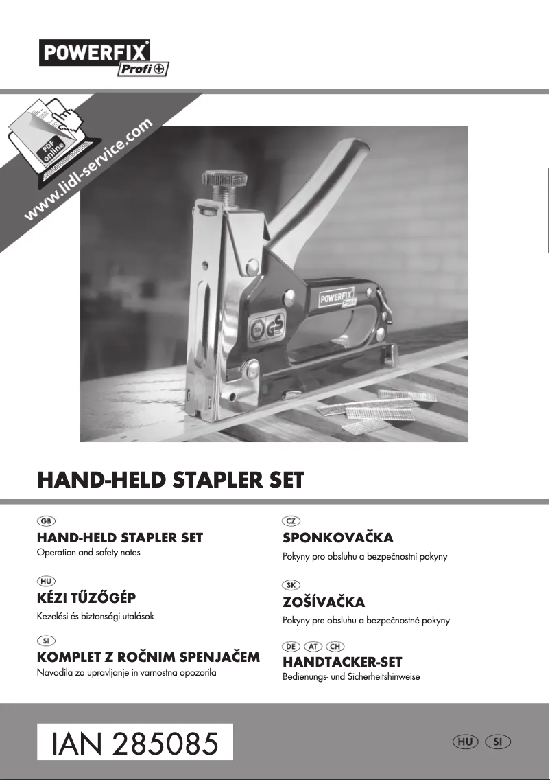 Page 1 de la notice Manuel utilisateur Powerfix HG01009