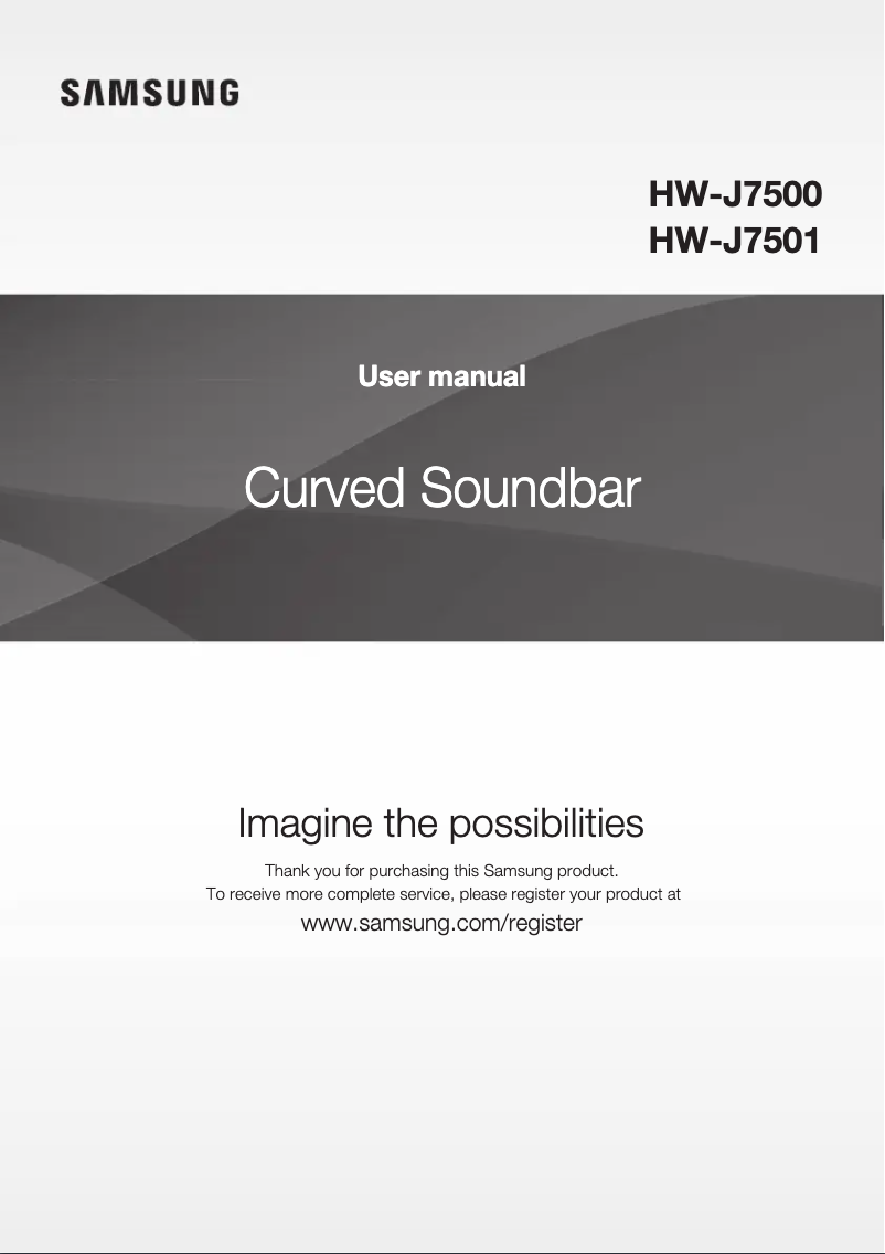Page n°1 - Manuel utilisateur Samsung HW-J7500