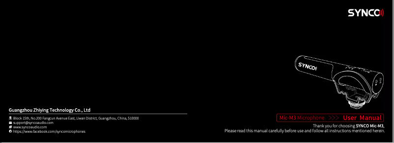 Page n°1 - Manuel utilisateur Synco Mic-M3