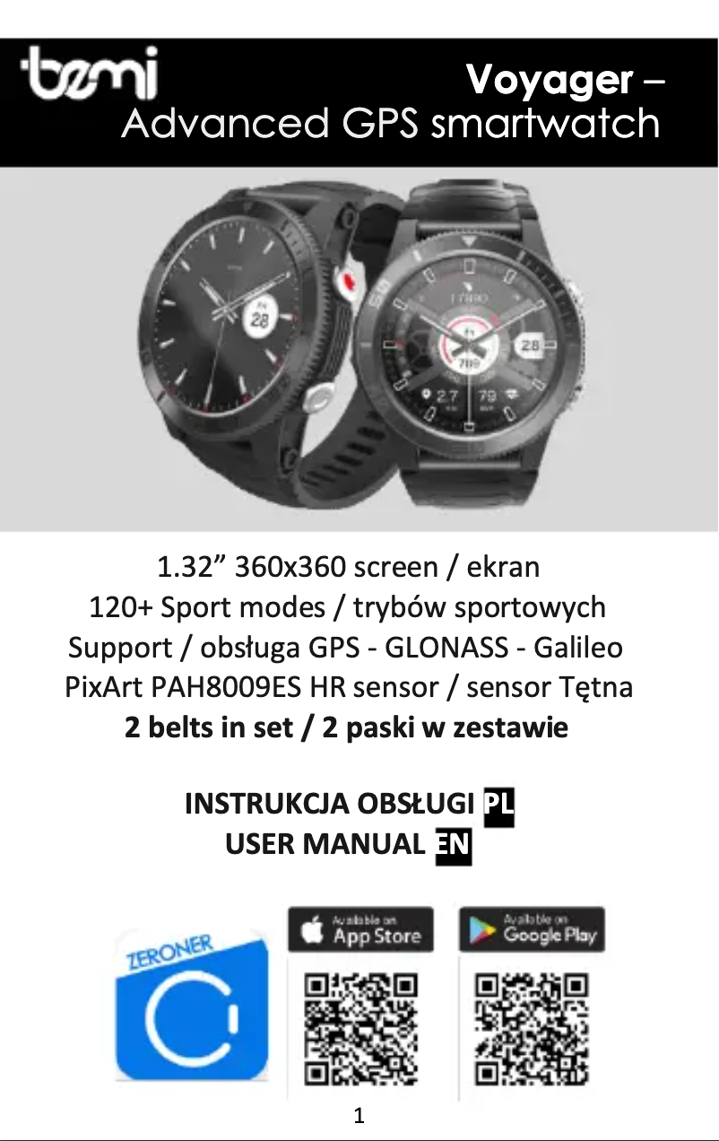 Page n°1 - Manuel utilisateur BEMI Voyager