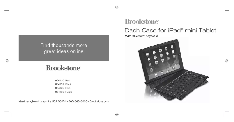 Page 1 de la notice Manuel utilisateur Brookstone Dash Case (iPad Mini)