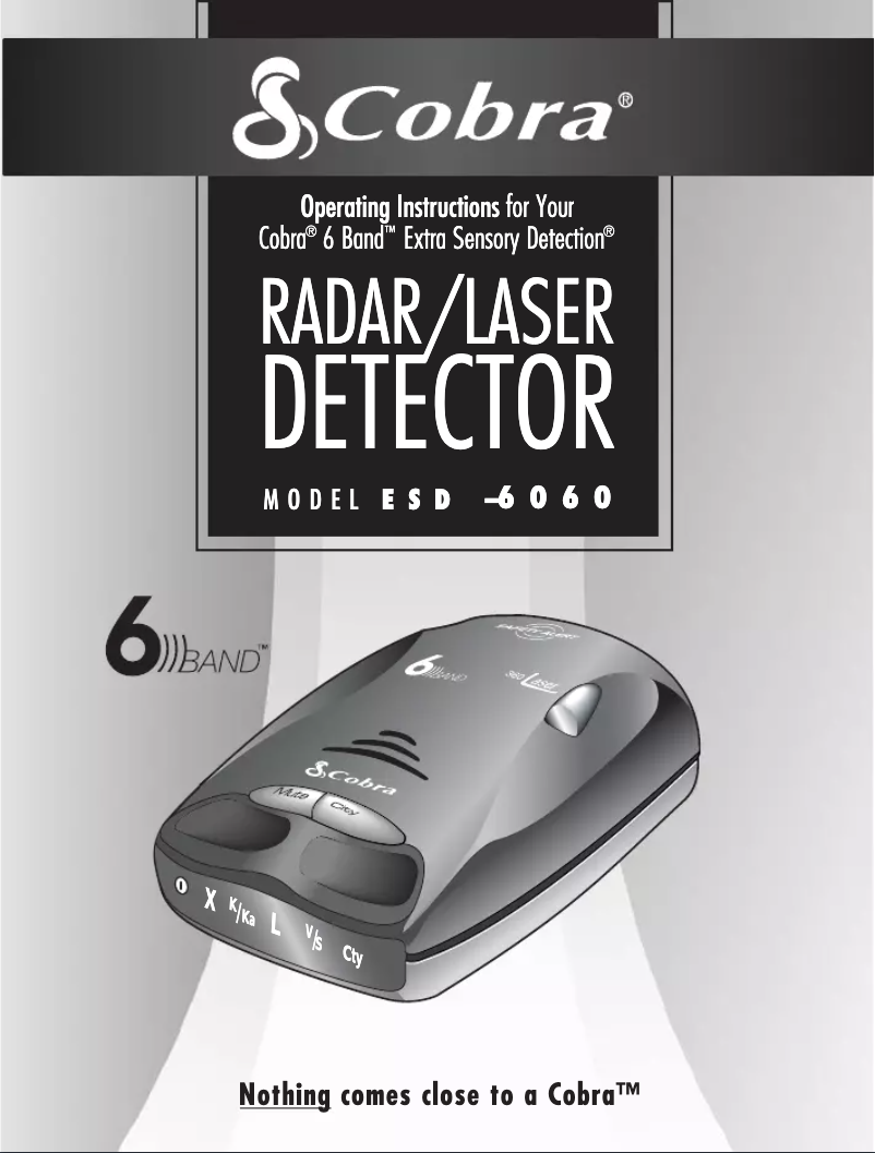 Page n°1 - Manuel utilisateur Cobra ESD-6060