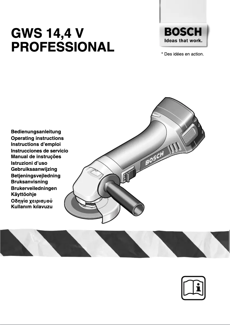 Página 1 del manual Manual de usuario Bosch GWS 14.4 V Professional