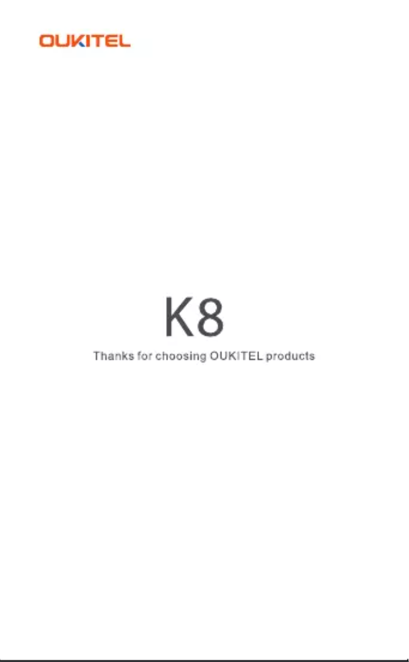 Page n°1 - Manuel utilisateur Oukitel K8