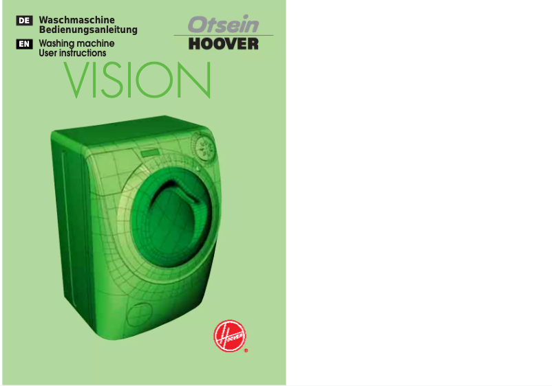 Page n°1 - Manuel utilisateur Otsein-Hoover HV 16 Vision