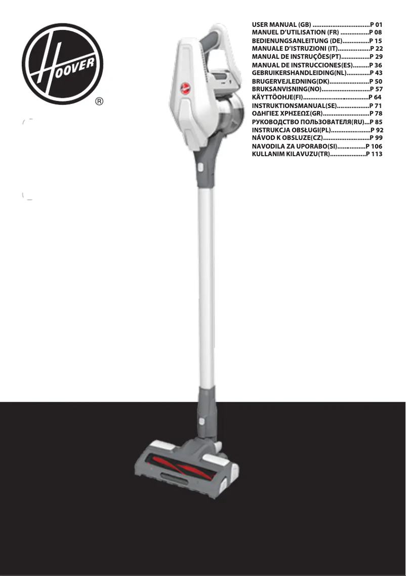 Page n°1 - Manuel utilisateur Hoover H-FREE 300 HYDRO
