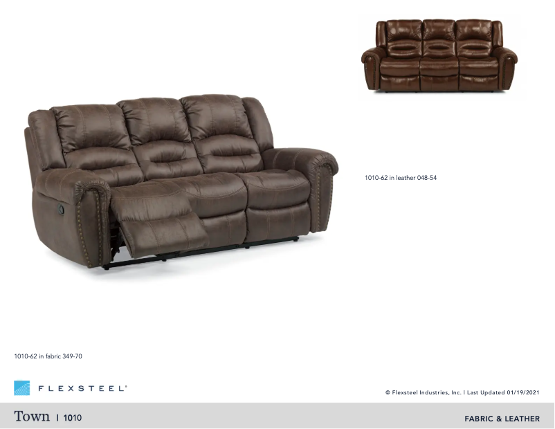 Page 1 de la notice Mode d'emploi Flexsteel Town 1010-62