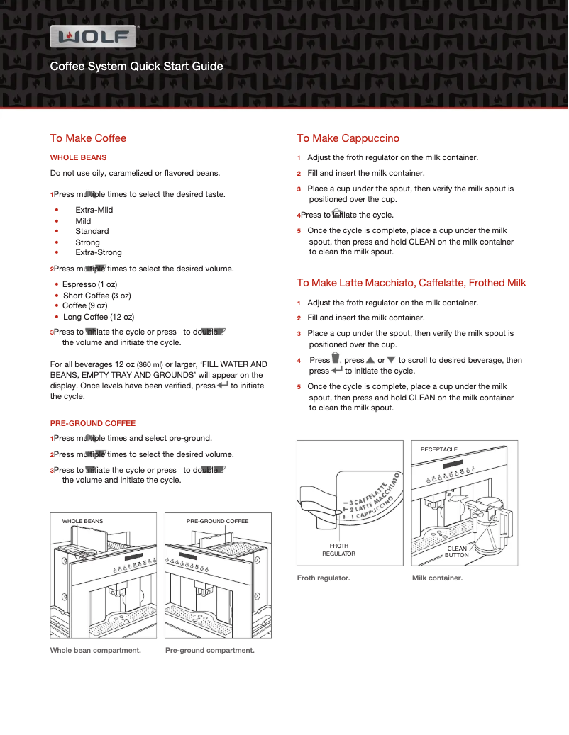 Page 1 de la notice Guide de démarrage rapide Wolf EC24/B