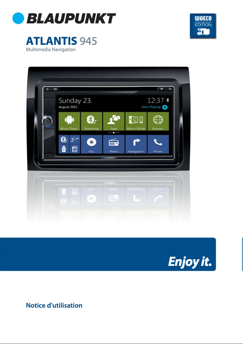 Page n°1 - Manuel utilisateur Blaupunkt Atlantis 945