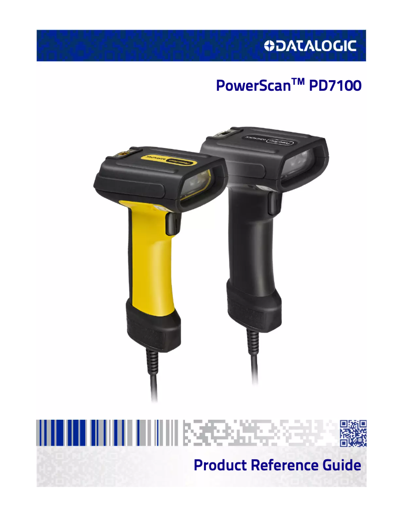 Page 1 de la notice Manuel utilisateur Datalogic PowerScan PD7130
