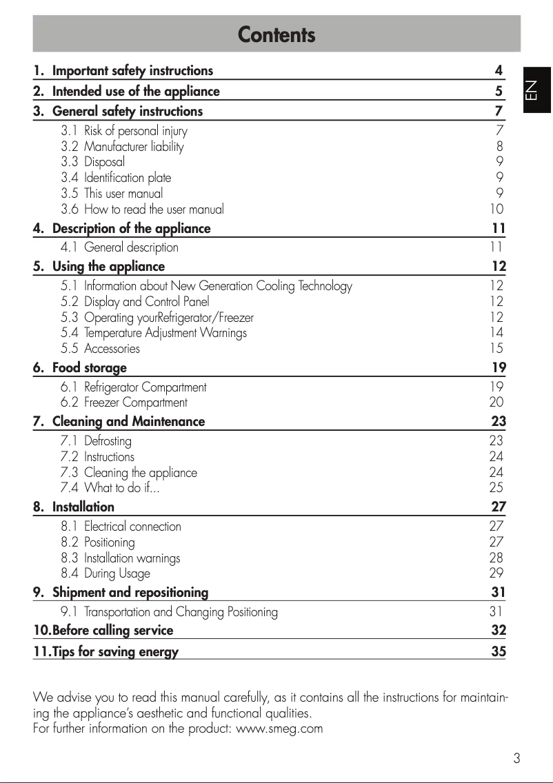 Page n°1 - Manuel utilisateur Smeg FA490URBL