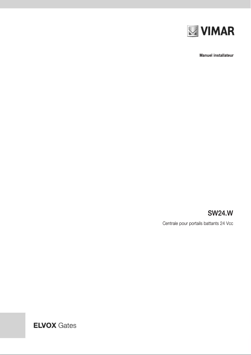 Page 1 de la notice Manuel utilisateur Vimar ELVOX EK07