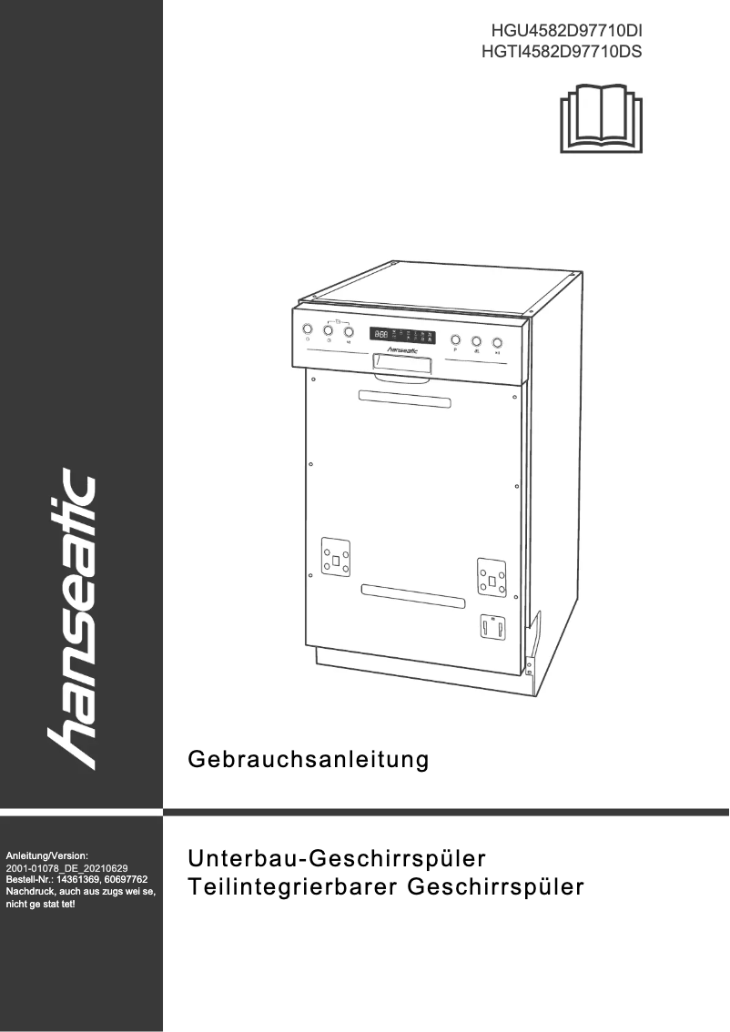 Page 1 de la notice Manuel utilisateur Hanseatic HGTI4582D97710DS