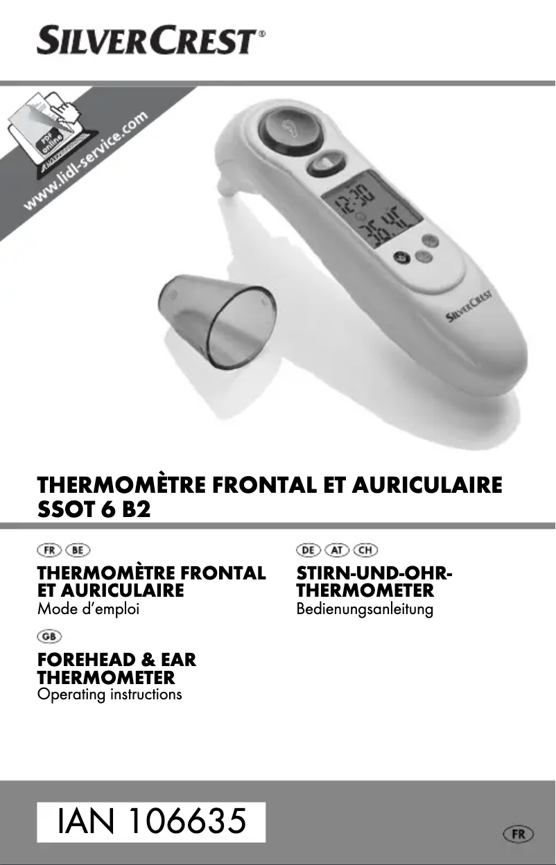 Page n°1 - Manuel utilisateur SilverCrest SSOT 6 B2