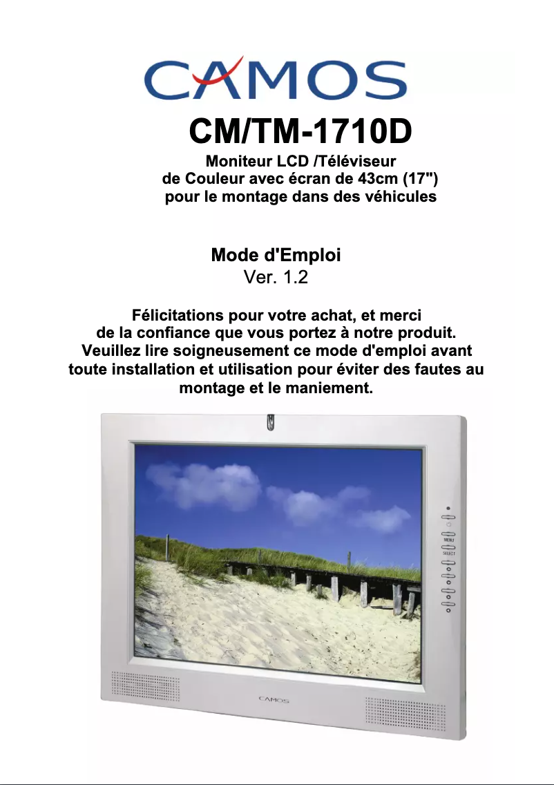 Imagen de la primera página del manual del dispositivo CM-1710D