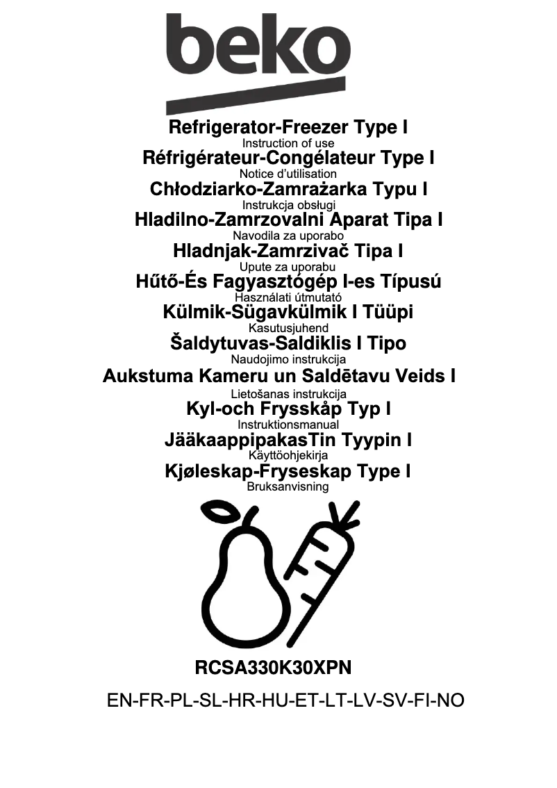 Image de la première page du manuel de l'appareil RCSA330K30XPN