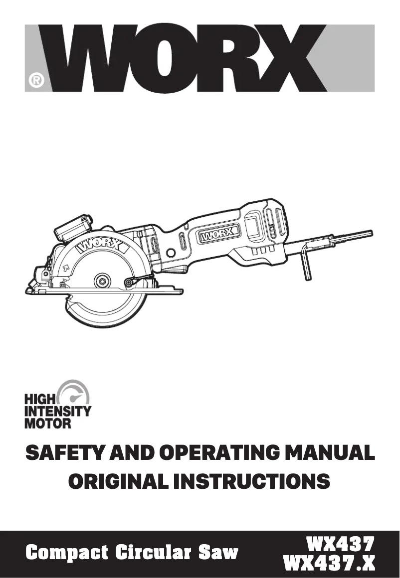 Page n°1 - Manuel utilisateur Worx WX437