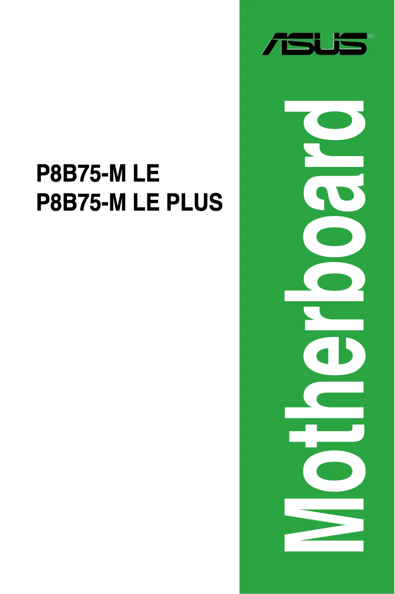 Image de la première page du manuel de l'appareil P8B75-M LE PLUS