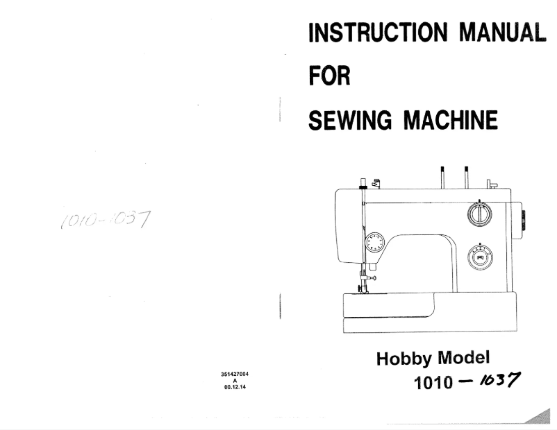 Image de la première page du manuel de l'appareil hobby 1010