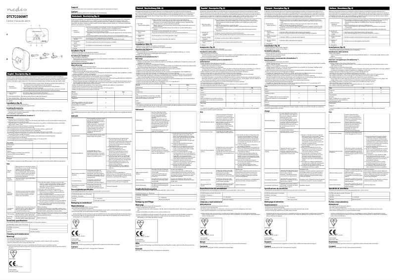 Image de la première page du manuel de l'appareil DTCTCO30WT