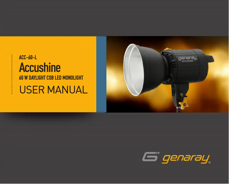 Page 1 de la notice Manuel utilisateur Genaray Accushine ACC-60-L