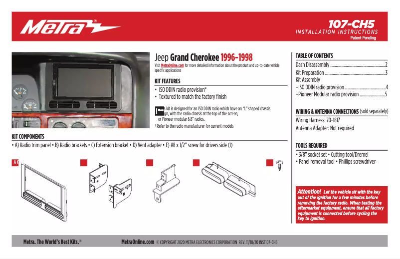 Image de la première page du manuel de l'appareil 107-CH5