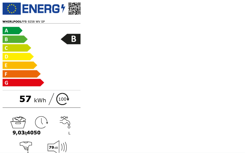 Page 1 de la notice Manuel utilisateur Whirlpool FFB 9258 WV SP