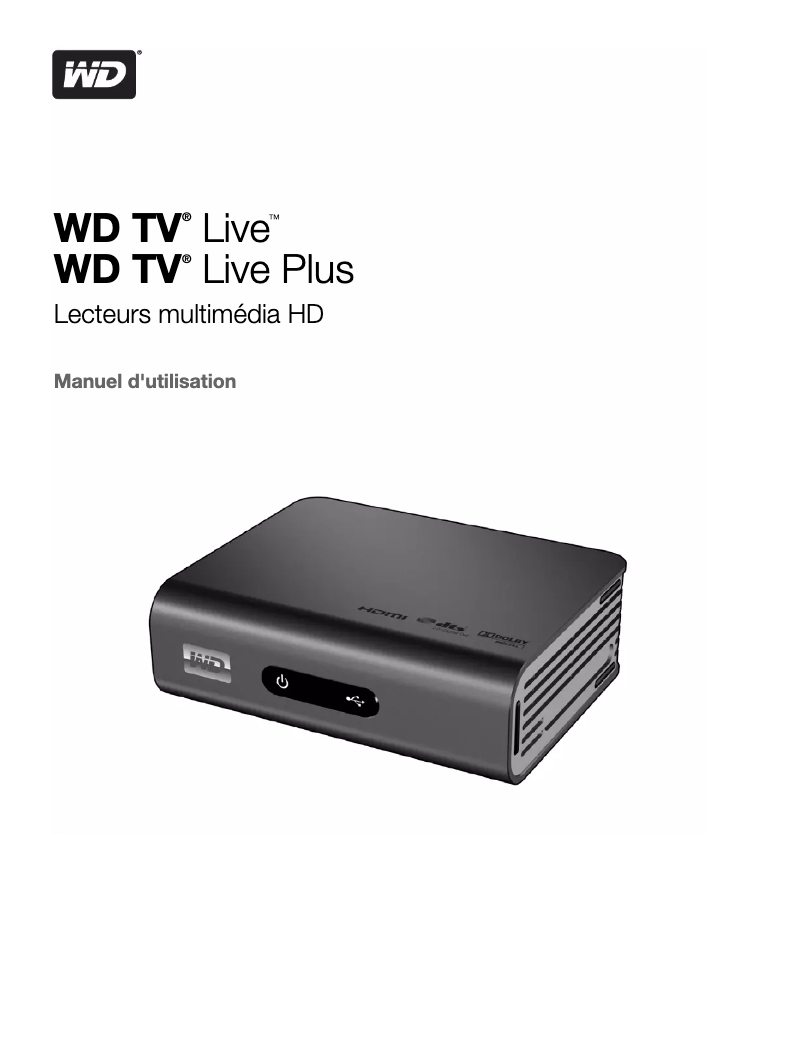 Page n°1 - Manuel utilisateur Western Digital WD TV Live Plus