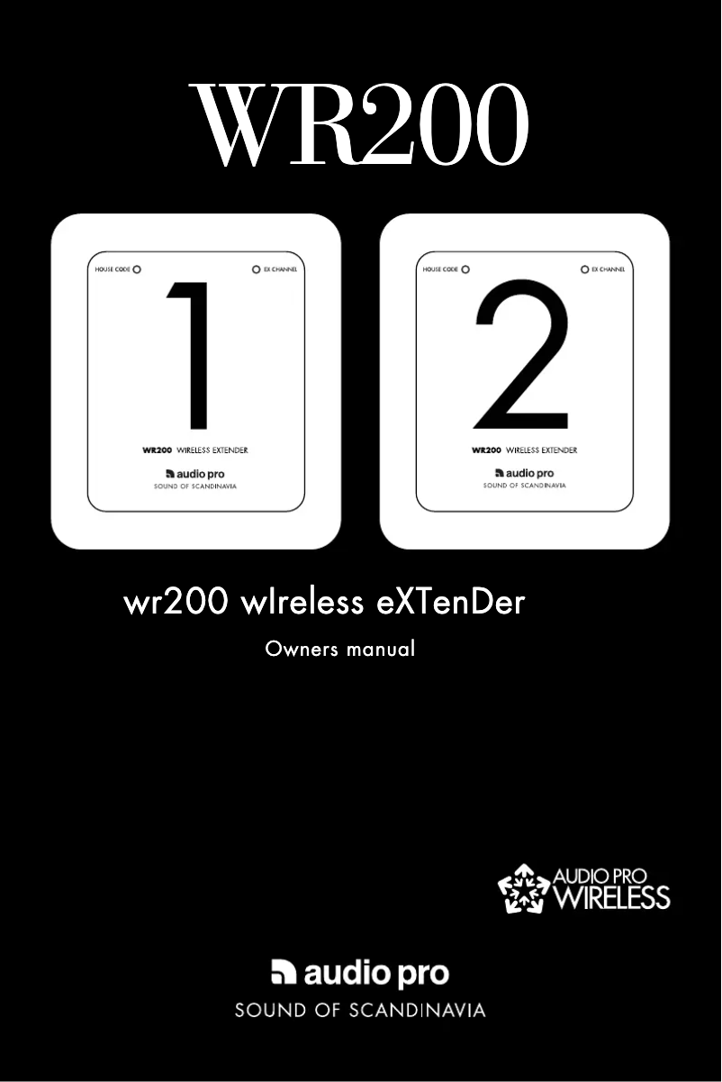 Page 1 de la notice Manuel utilisateur Audio Pro WR200
