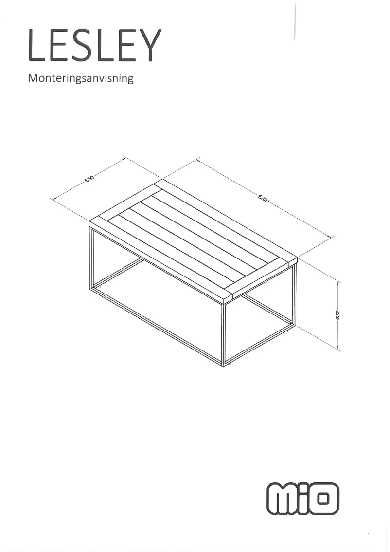 Page 1 de la notice Manuel utilisateur Mio Lesley